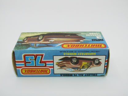 Matchbox Superfast 3C Porsche Turbo MATT SILVER GREY body, Red Interior BROWN Base