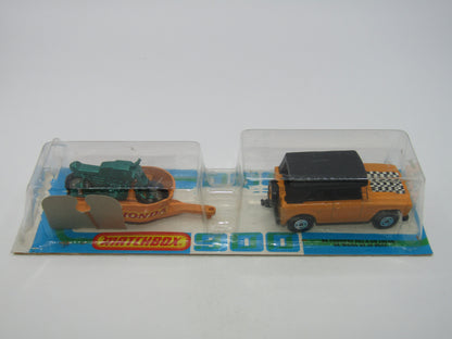 Matchbox Superfast Twin Pack TP-8 FRENCH Issue with Field Car & Motorcycle Trailer
