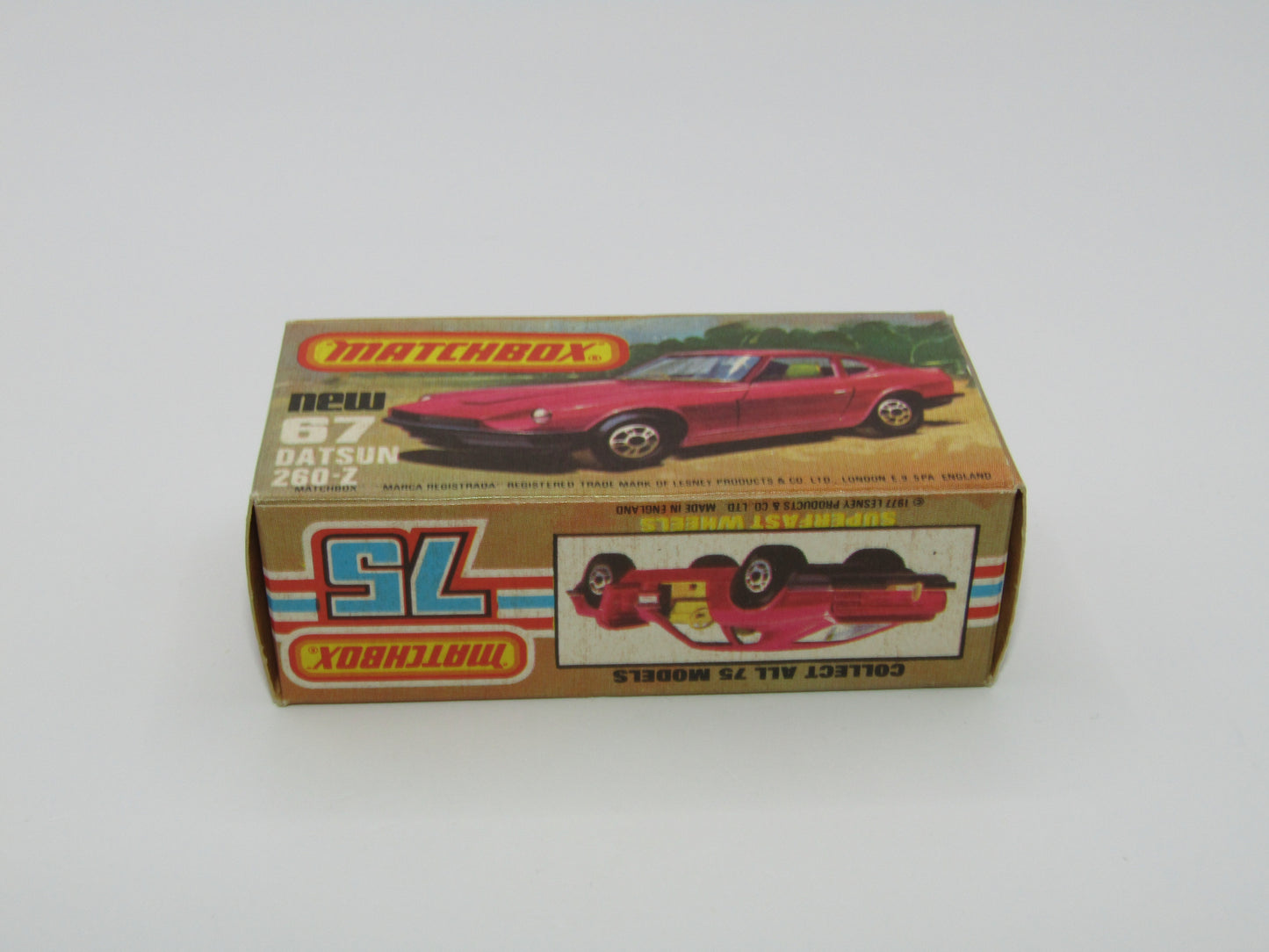 Matchbox Superfast 67C Datsun 126X Purple FLAT Black Base