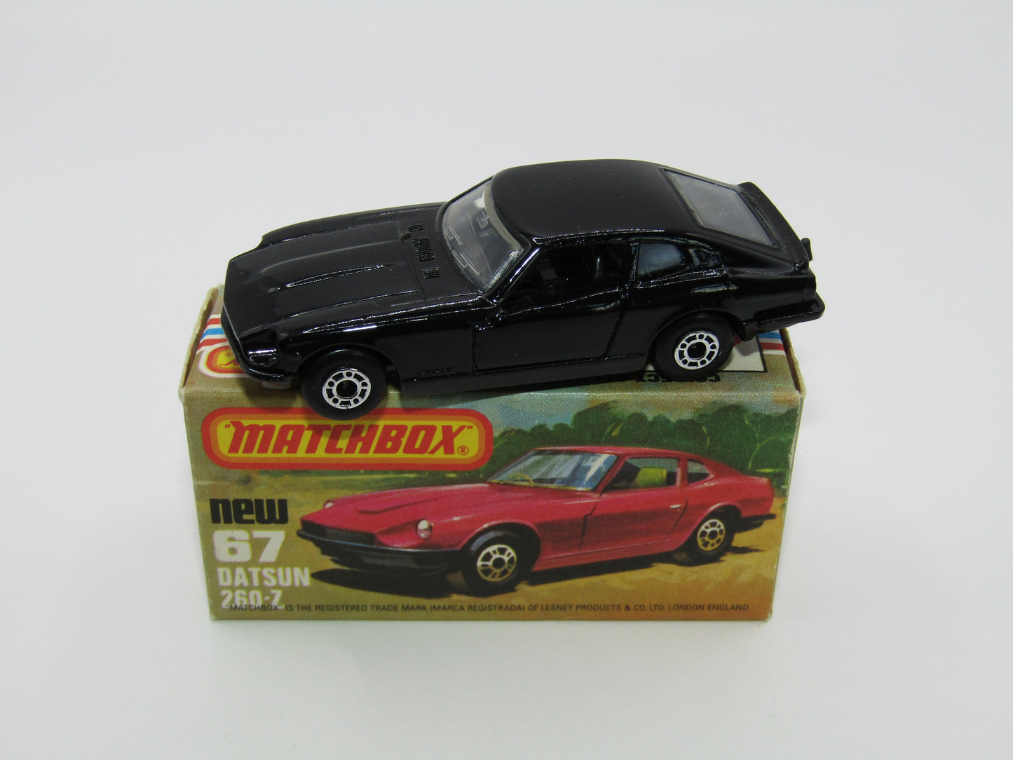 Matchbox Superfast 67C Datsun 126X Black, Black Interior Black Base