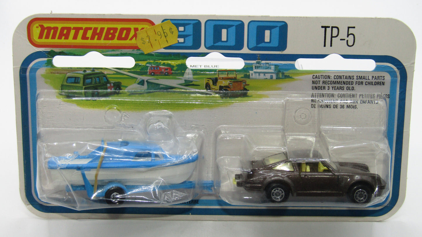 Matchbox Superfast Twin Pack TP-5 Porsche Turbo & Boat & Trailer