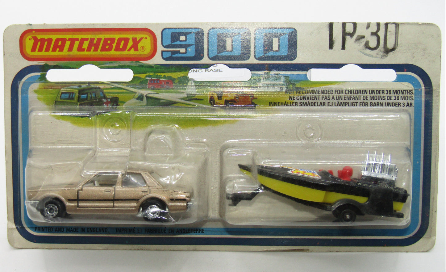 Matchbox Superfast Twin Pack TP-30 Ford Cortina & Seafire Boat BLACK & YELLOW