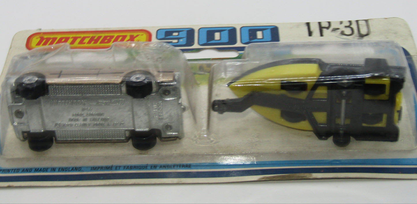 Matchbox Superfast Twin Pack TP-30 Ford Cortina & Seafire Boat BLACK & YELLOW