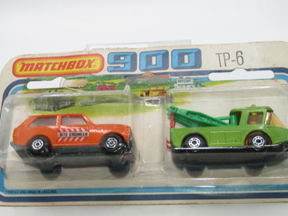 Matchbox Superfast Twin Pack TP-6 Orange Police Patrol & Toe Joe Black Base