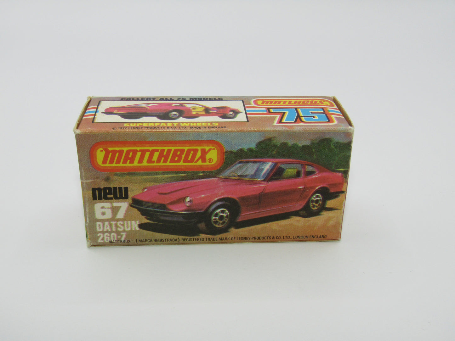 Matchbox Superfast 67C Datsun 126X Silver Blue Stripes
