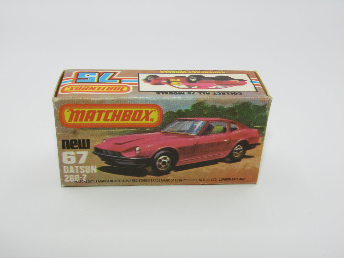 Matchbox Superfast 67C Datsun 126X Silver Blue Stripes