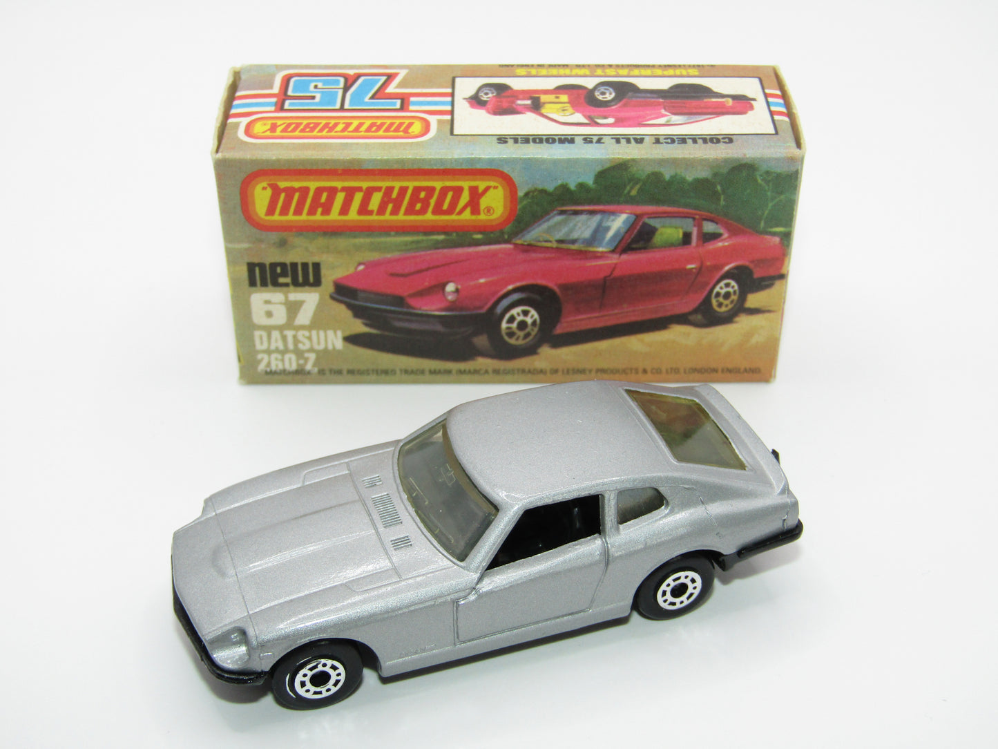 Matchbox Superfast 67C Datsun 126X Silver Black Interior Black Base