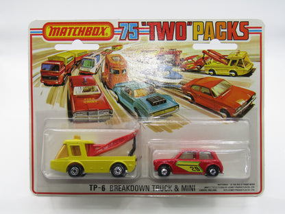 Matchbox Superfast Twin Pack TP-6 Yellow Toe Joe & DARK RED Mini