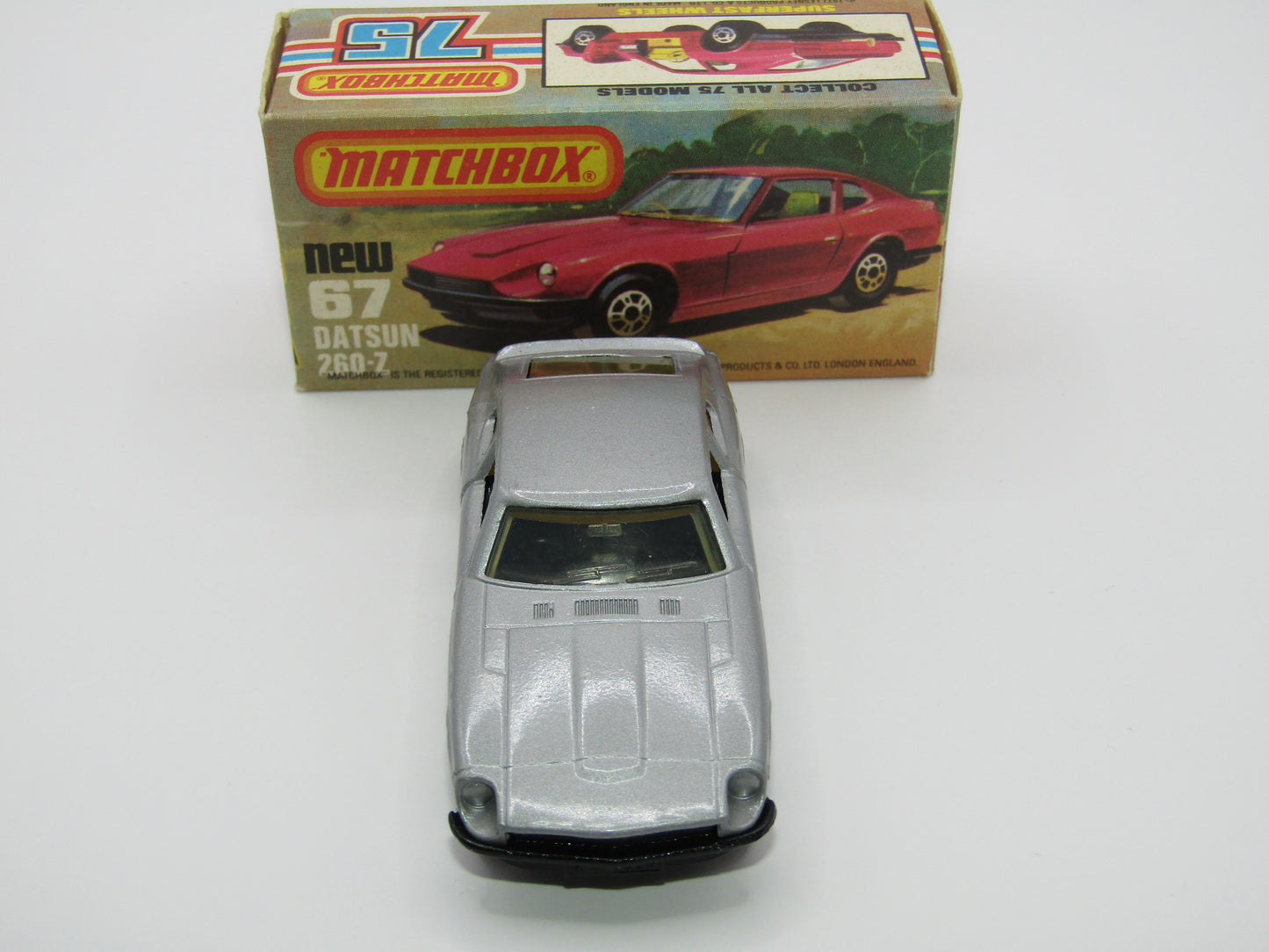 Matchbox Superfast 67C Datsun 126X Silver Black Interior Black Base