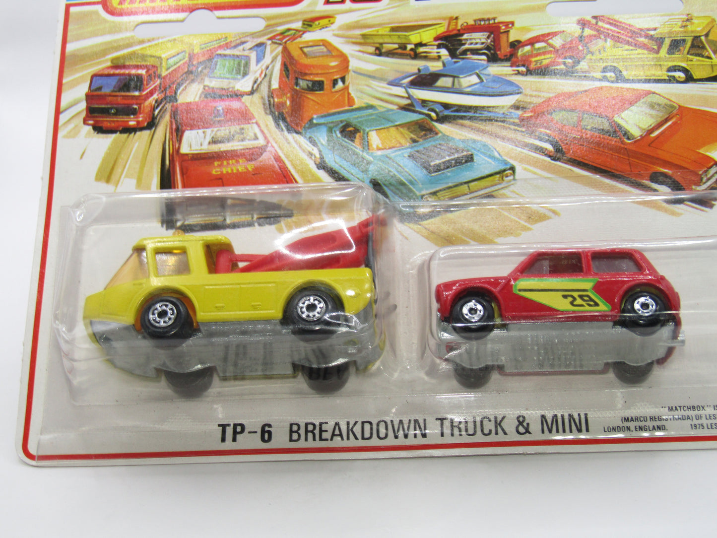 Matchbox Superfast Twin Pack TP-6 Yellow Toe Joe & DARK RED Mini
