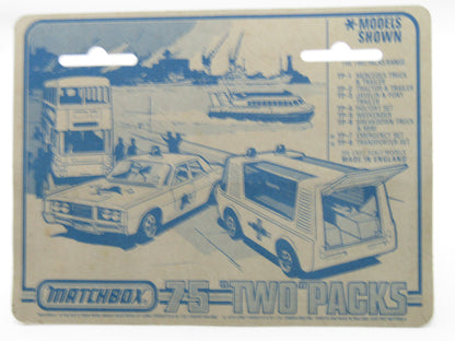 Matchbox Superfast Twin Pack TP-6 Yellow Toe Joe & DARK RED Mini