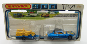 Matchbox Superfast Twin Pack TP-21 Citroen SM & Trailer DARK METALLIC Blue