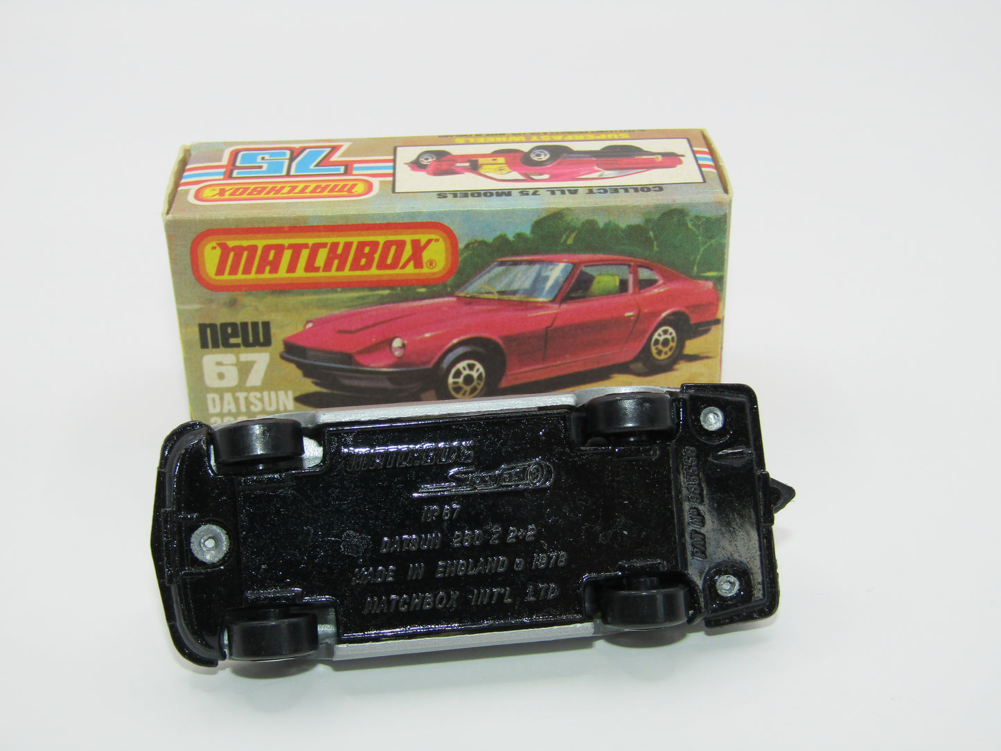 Matchbox Superfast 67C Datsun 126X Silver Black Interior Black Base