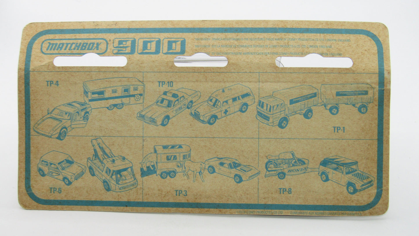 Matchbox Superfast Twin Pack TP-21 Citroen SM & Trailer DARK METALLIC Blue
