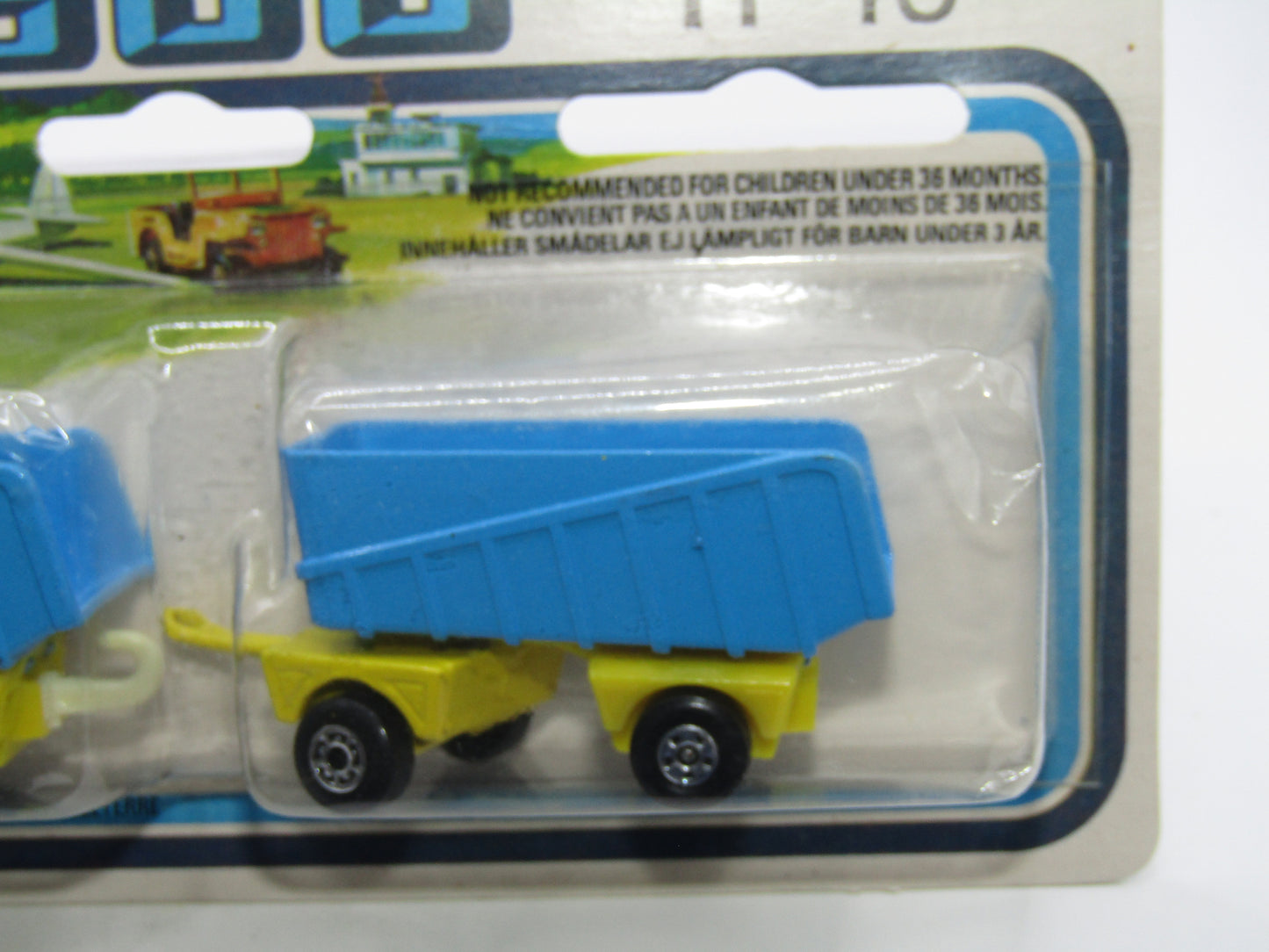 Matchbox Superfast Twin Pack TP-16 Articulated Truck & Trailer LEMON Yellow RED Windows