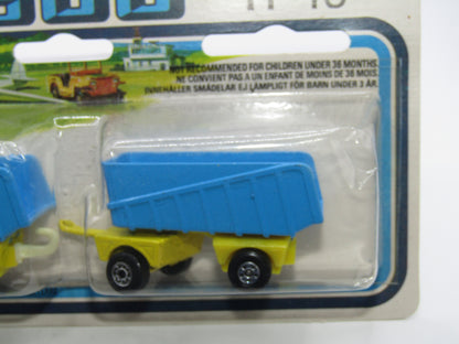 Matchbox Superfast Twin Pack TP-16 Articulated Truck & Trailer LEMON Yellow RED Windows