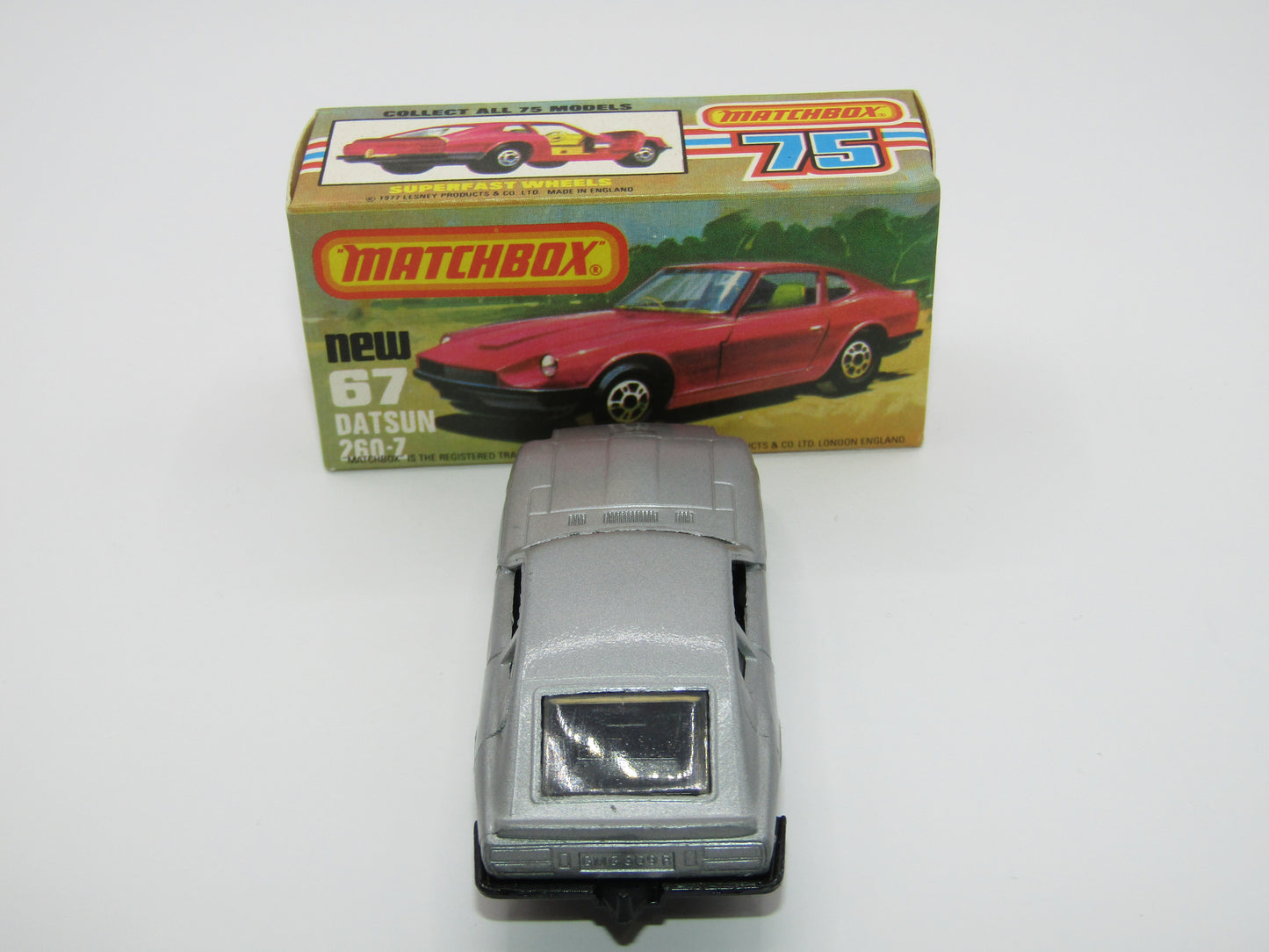 Matchbox Superfast 67C Datsun 126X Silver Black Int Black Base Clear Windows