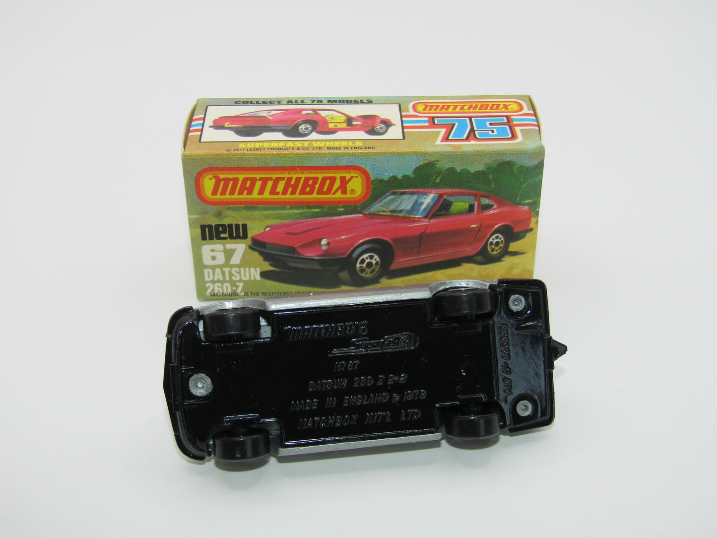 Matchbox Superfast 67C Datsun 126X Silver Black Int Black Base Clear Windows