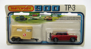 Matchbox Superfast Twin Pack TP-3 Metallic Red Field Car 44 & Pony Trailer