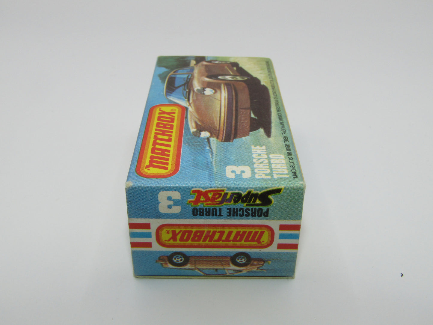 Matchbox Superfast 3C Porsche Turbo Silver, YELLOW Interior BLACK Base