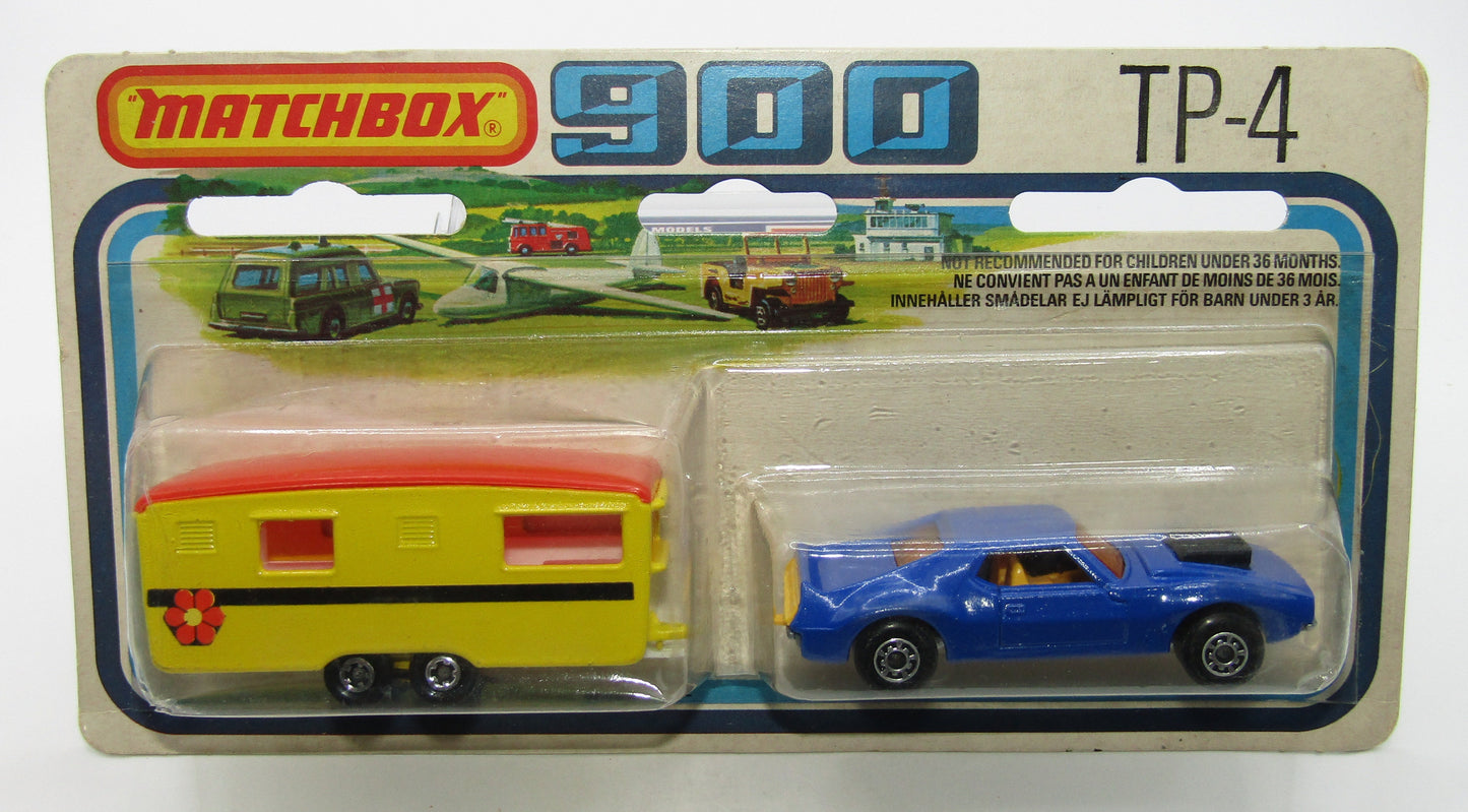 Matchbox Superfast Twin Pack TP-4 AMX Javelin BLUE NO TAMPO with Caravan