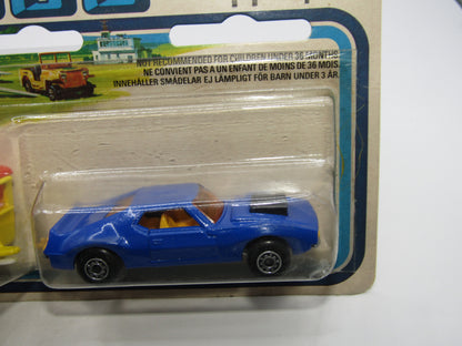 Matchbox Superfast Twin Pack TP-4 AMX Javelin BLUE NO TAMPO with Caravan