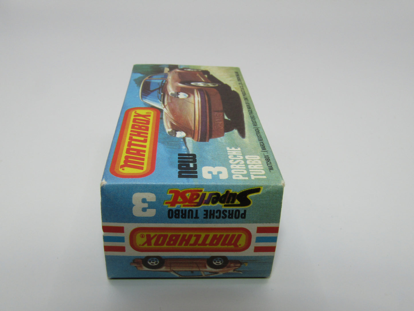 Matchbox Superfast 3C Porsche Turbo Silver, TAN Interior, BROWN base