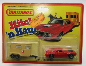 Matchbox Superfast Twin Pack Hitch N Haul AMX Javelin RED, Unpainted Base