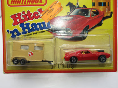 Matchbox Superfast Twin Pack Hitch N Haul AMX Javelin RED, Unpainted Base