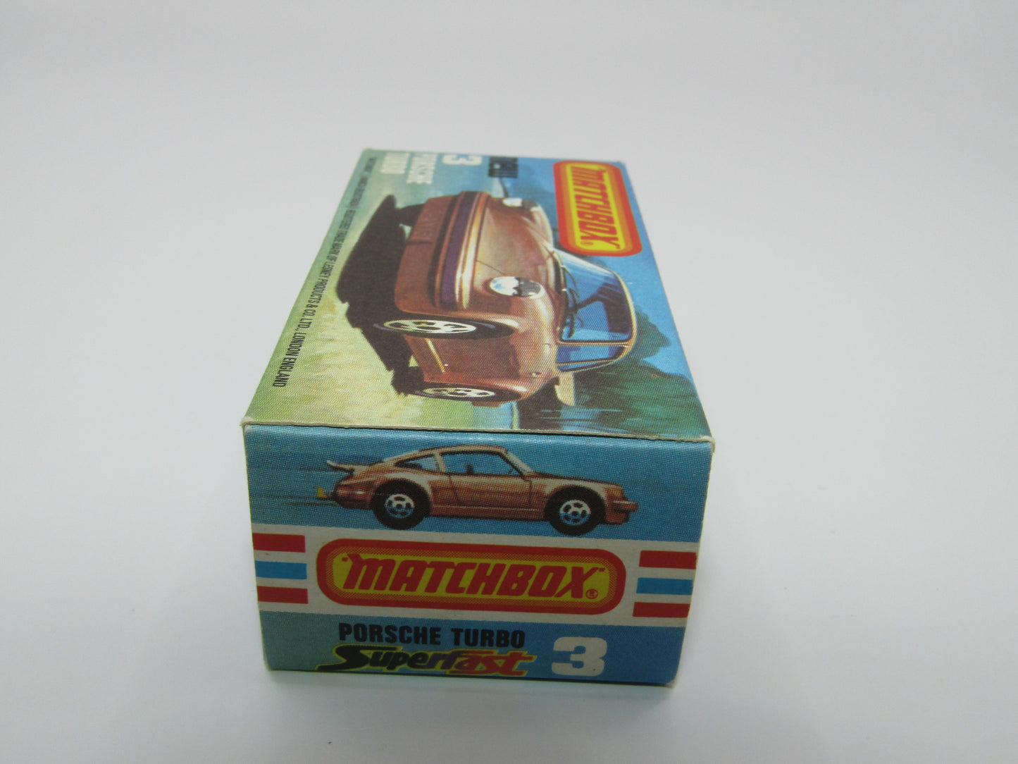 Matchbox Superfast 3C Porsche Turbo Silver, TAN Interior, BROWN base