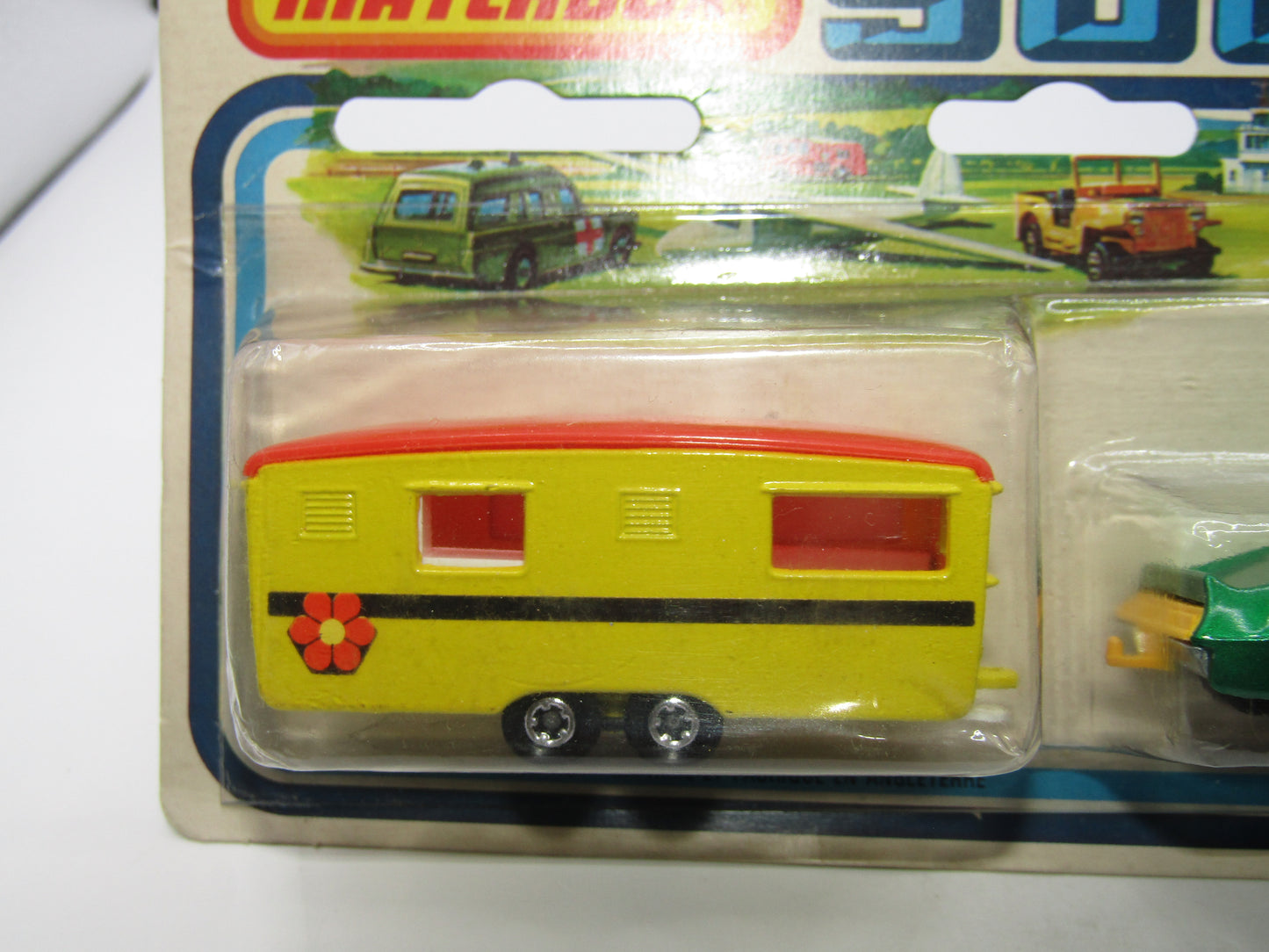 Matchbox Superfast Twin Pack TP-4 AMX Javelin & Caravan Met Green SILVER BASE
