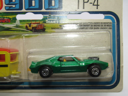 Matchbox Superfast Twin Pack TP-4 AMX Javelin & Caravan Met Green SILVER BASE
