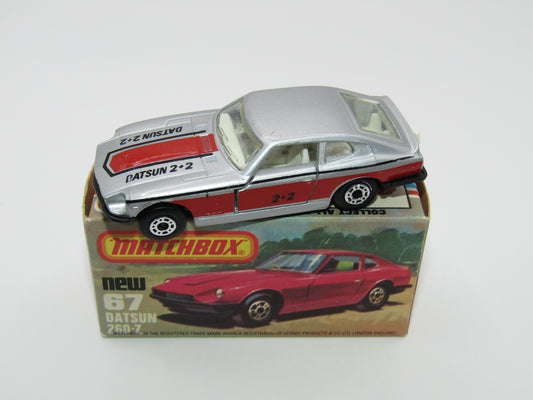 Matchbox Superfast 67C Datsun 126X RED Stripe Tampo Flat Black Base