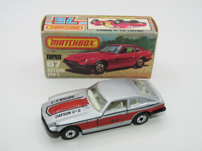 Matchbox Superfast 67C Datsun 126X RED Stripe Tampo Flat Black Base