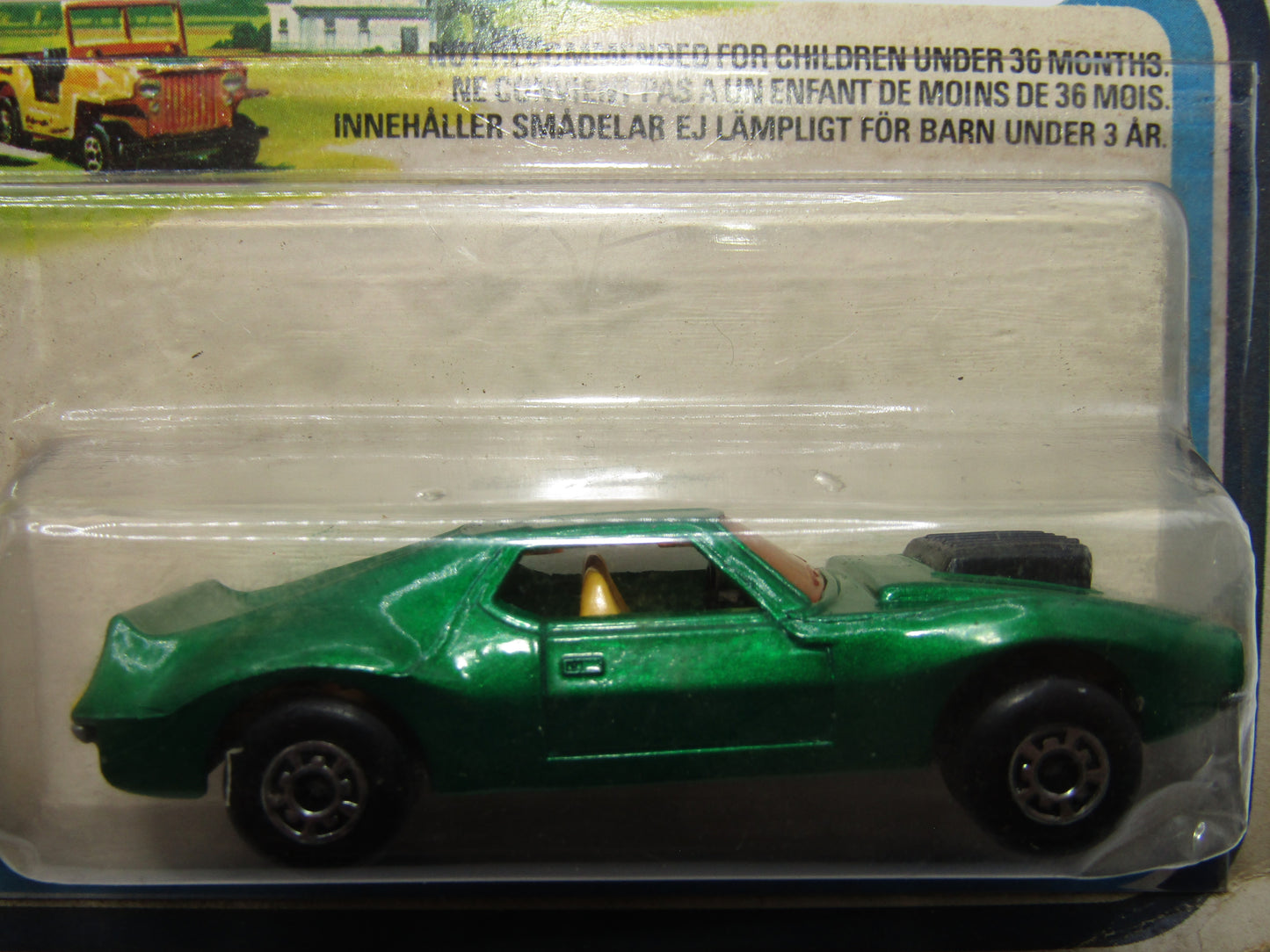 Matchbox Superfast Twin Pack TP-3 AMX Javelin & Pony Trailer Met Green Unpainted Base