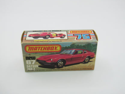 Matchbox Superfast 67C Datsun 126X RED Stripe Tampo Flat Black Base