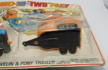 Matchbox Superfast Twin Pack TP-3 AMX Javelin & Pony Trailer Kingfisher Blue