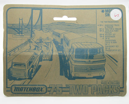 Matchbox Superfast Twin Pack TP-3 AMX Javelin & Pony Trailer Kingfisher Blue