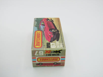 Matchbox Superfast 67C Datsun 126X RED Stripe Tampo Flat Black Base