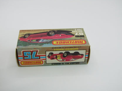 Matchbox Superfast 67C Datsun 126X RED Stripe Tampo Flat Black Base