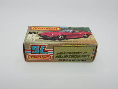 Matchbox Superfast 67C Datsun 126X RED Stripe Tampo Flat Black Base