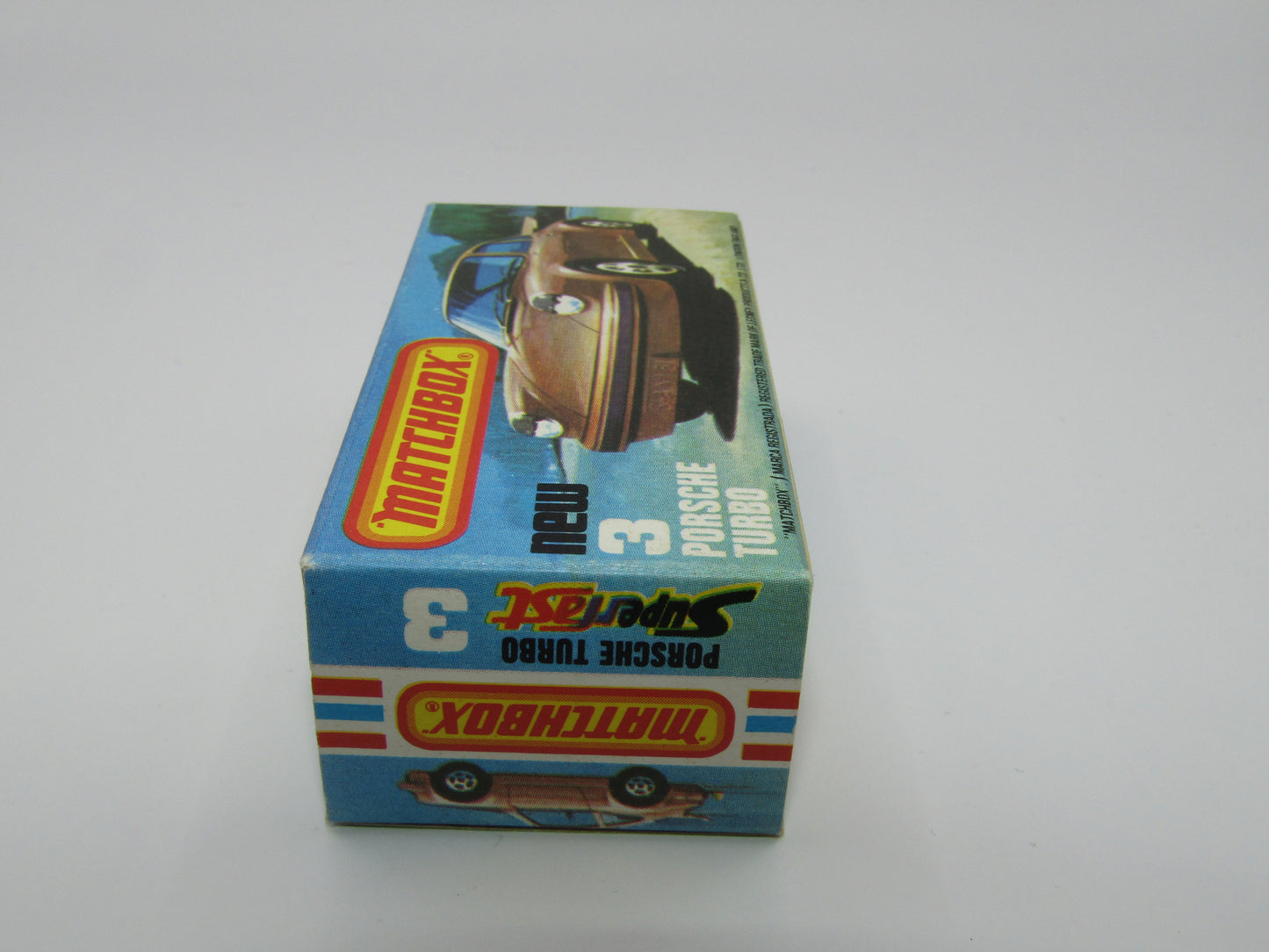 Matchbox Superfast 3C Porsche Turbo Silver, TAN Interior, GLOSS Black Base