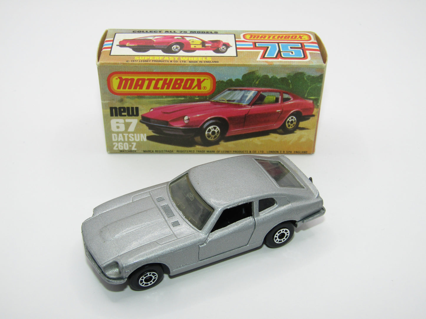 Matchbox Superfast 67C Datsun 126X Silver Black Inerior SILVER BASE