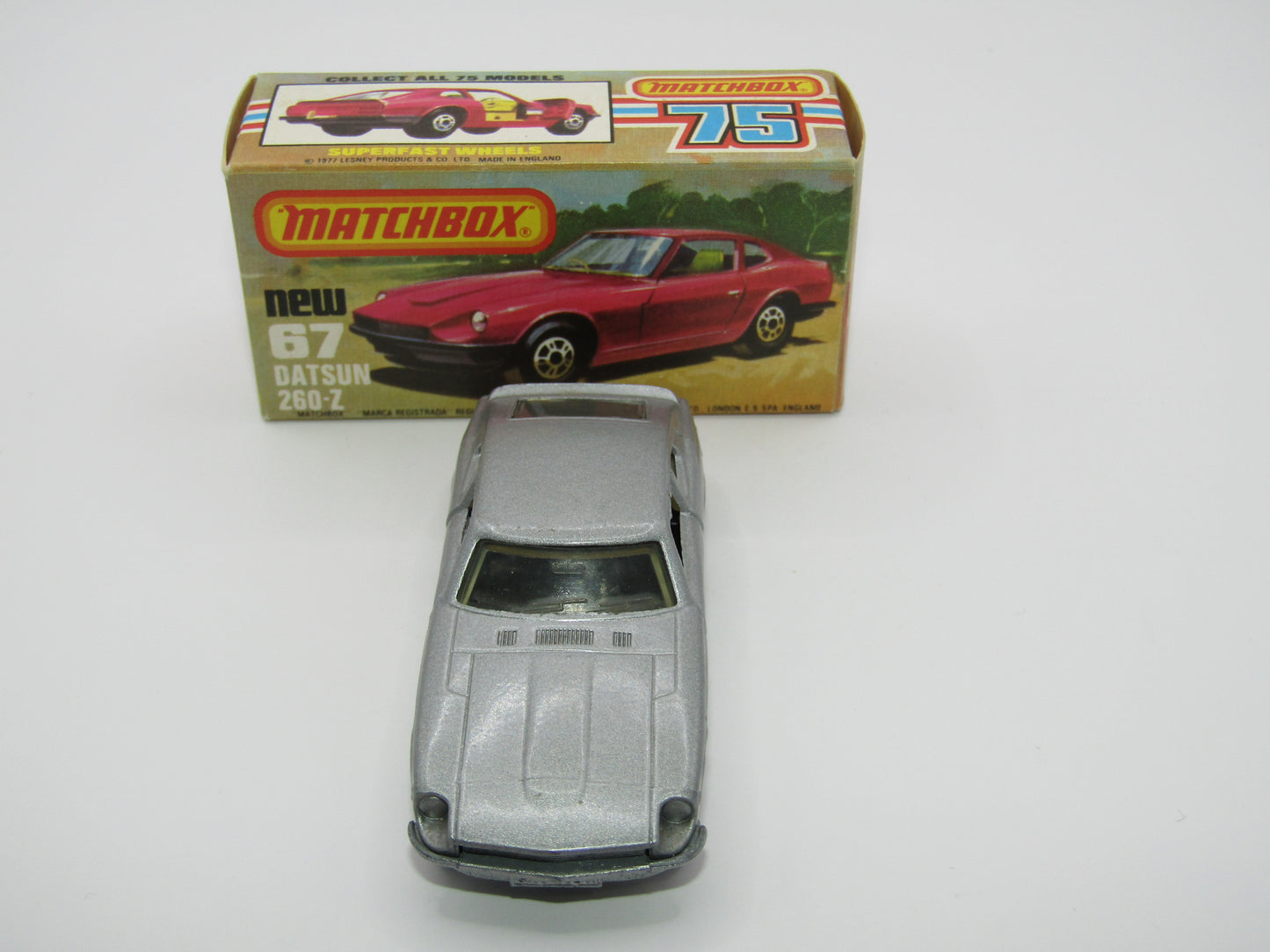 Matchbox Superfast 67C Datsun 126X Silver Black Inerior SILVER BASE
