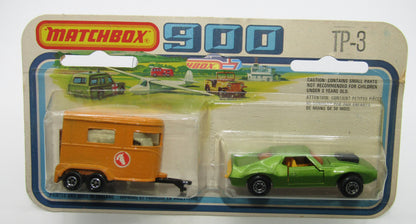 Matchbox Superfast Twin Pack TP-3 AMX Javelin & Pony Trailer SILVERY Lime Green