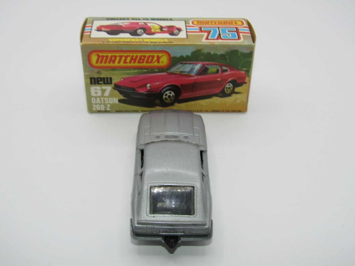 Matchbox Superfast 67C Datsun 126X Silver Black Inerior SILVER BASE