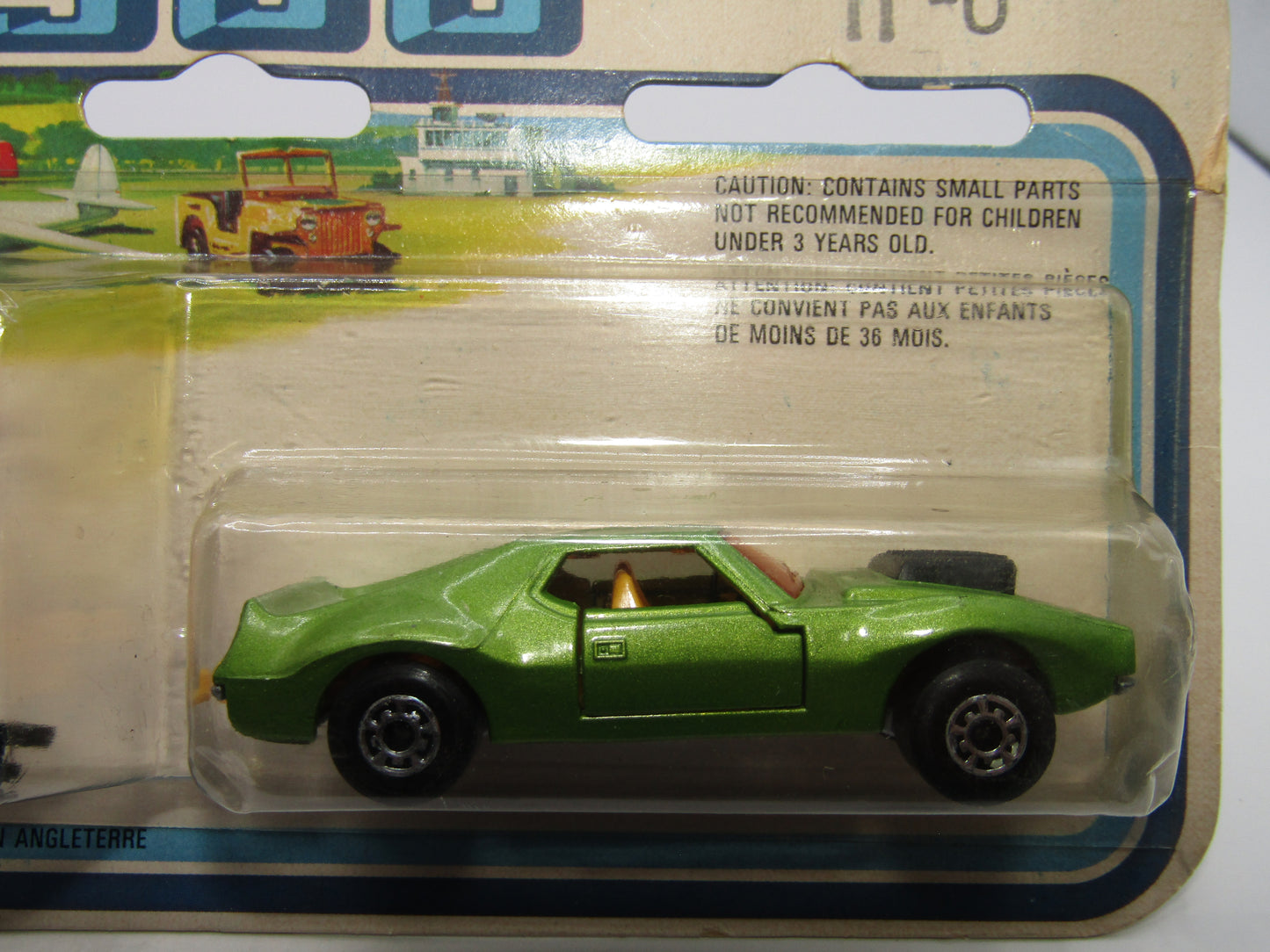 Matchbox Superfast Twin Pack TP-3 AMX Javelin & Pony Trailer SILVERY Lime Green