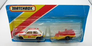 Matchbox Superfast Twin Pack TP-106 Renault & Bicycle Trailer ORANGE Interior