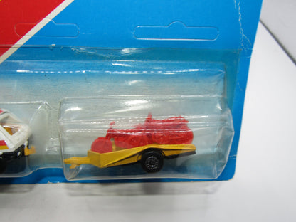 Matchbox Superfast Twin Pack TP-106 Renault & Bicycle Trailer ORANGE Interior