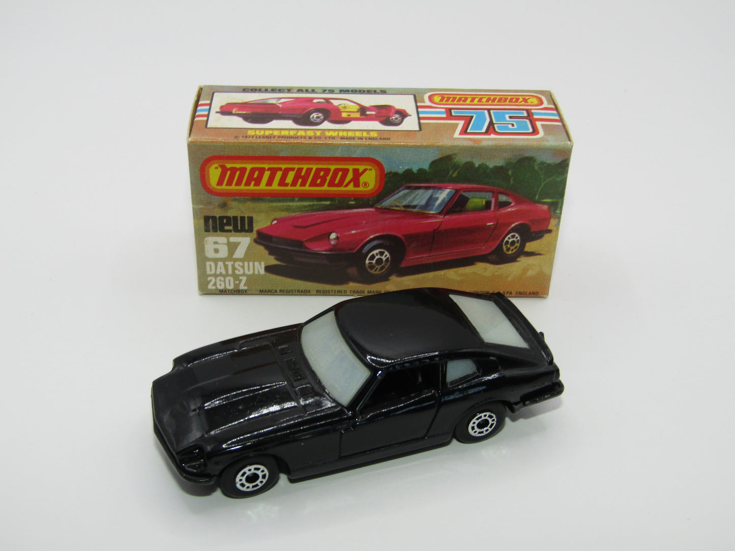 Matchbox Superfast 67C Datsun 126X Black SEMI-OPAQUE Windows